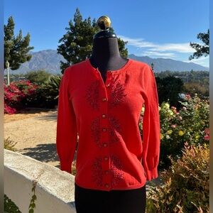 HWR Beaded Cardigan Sweater - size XS